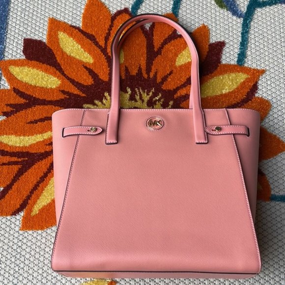 Michael Kors Carmen Large Leather NS Tote Sherbert - Picture 6 of 16
